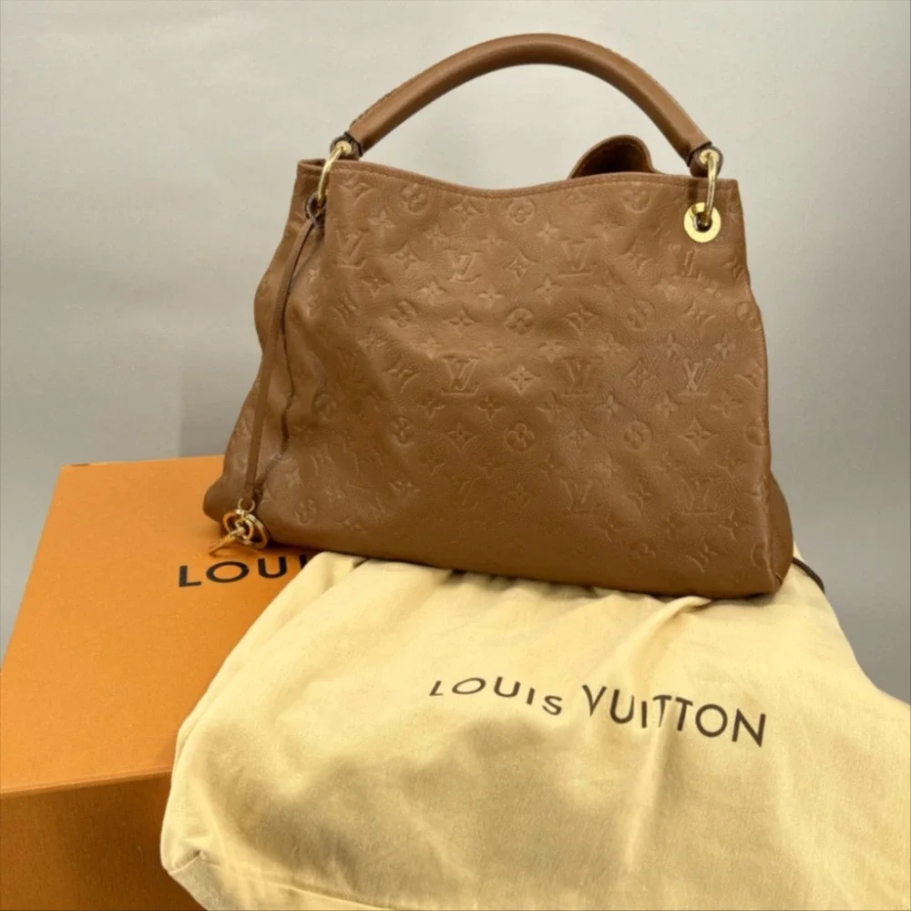 Louis Vuitton Bag Womens Large Brown Empreinte Leather Artsy Hobo Monogram